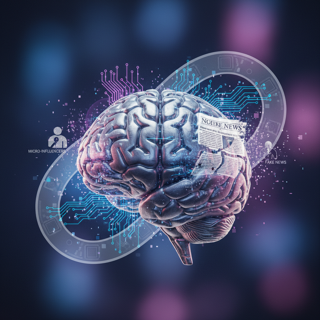 Editorial illustration for AI Transforming PR: From Micro-Influencers to Fake News &