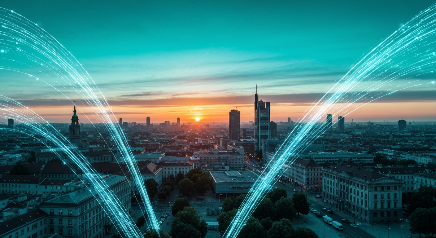 Editorial illustration for Powering Up AI: Europe's Race for Sustainable Generative AI 