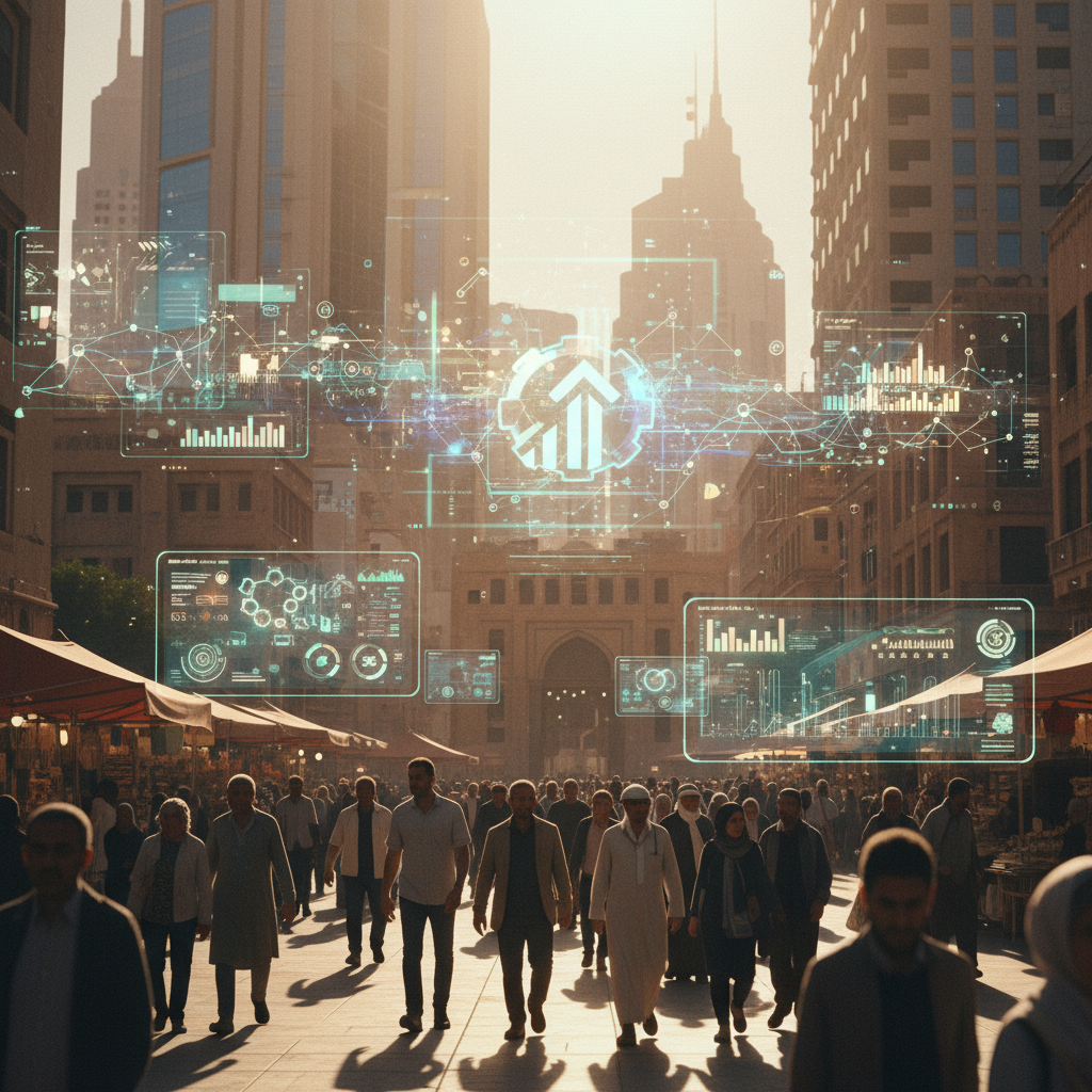 Editorial illustration for AI Transformations in the MENA region: Industry and Economy 