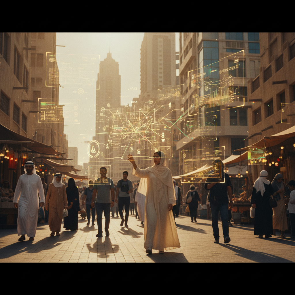 Editorial illustration for UAE Embraces AI as a Problem-Solving Tool