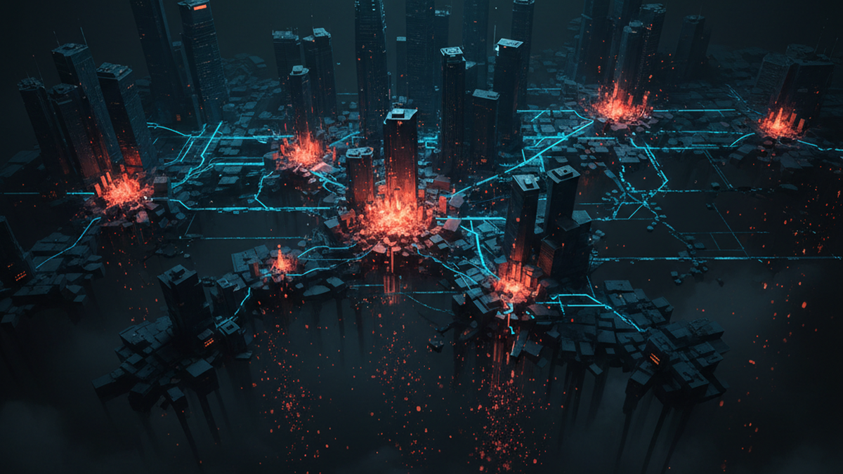 A digital illustration of a severed network cable trailing sparks across a dark server room, symbolising the sudden disconnection between OpenClaw and Anthropic's Claude infrastructure