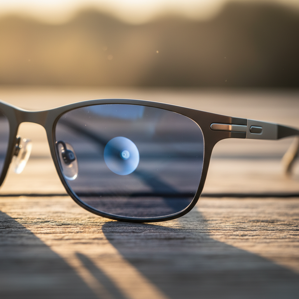 Person wearing smart glasses in an MENA city