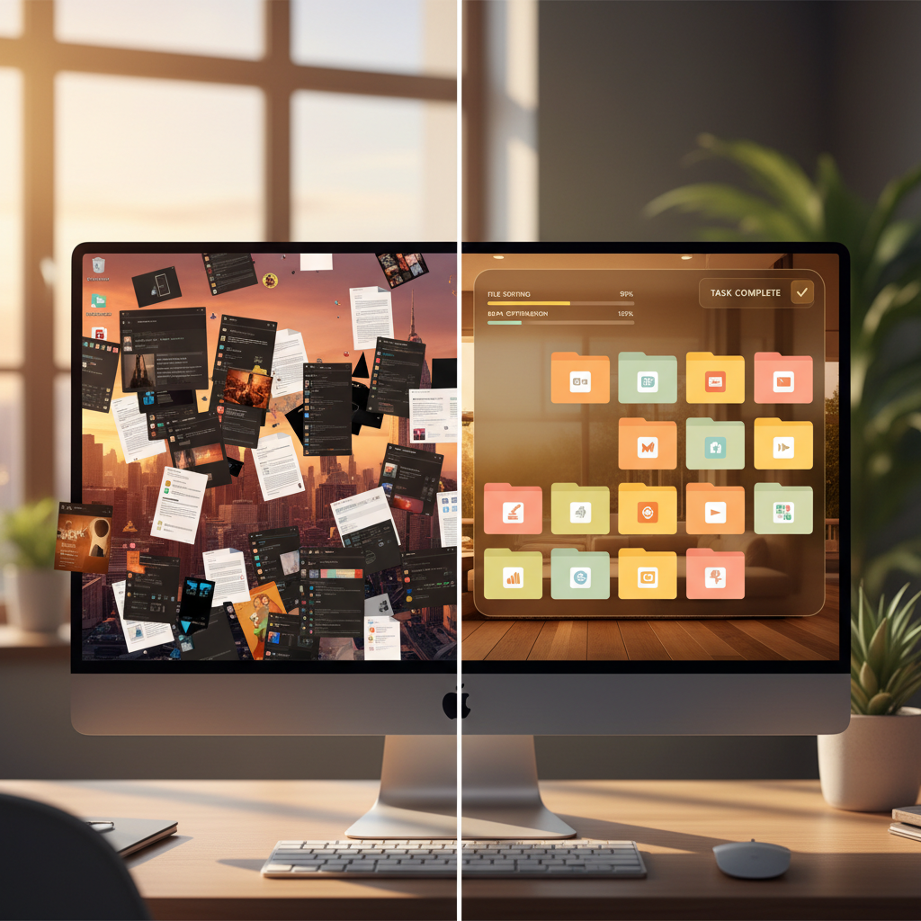 Organised vs chaotic desktop