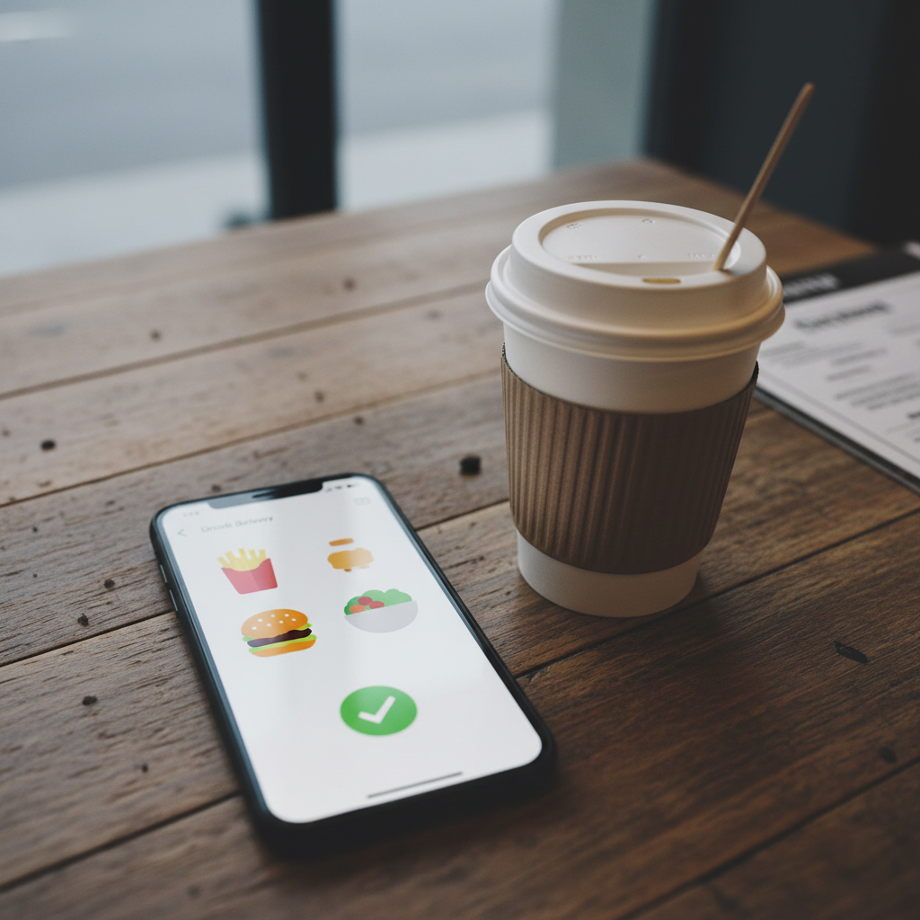 Food delivery app order confirmed on Android