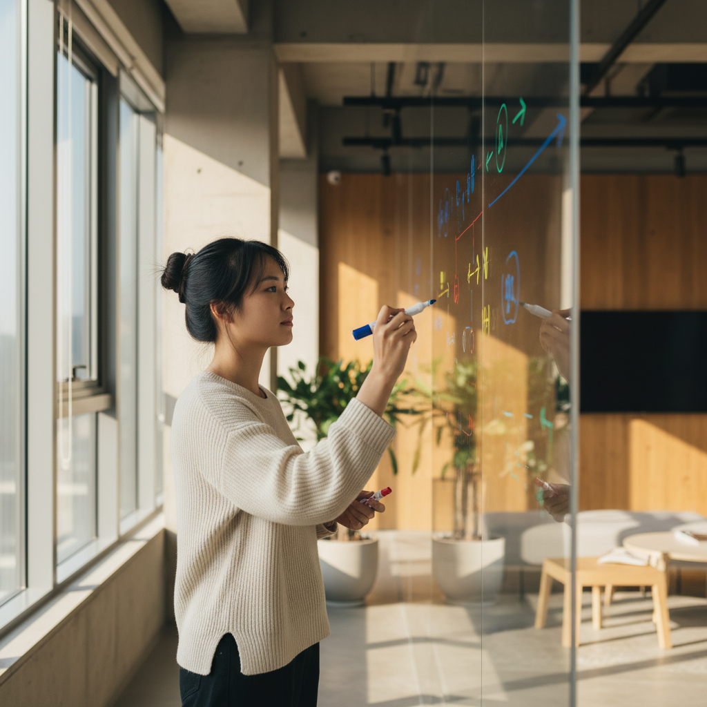 Dubai tech district at golden hour