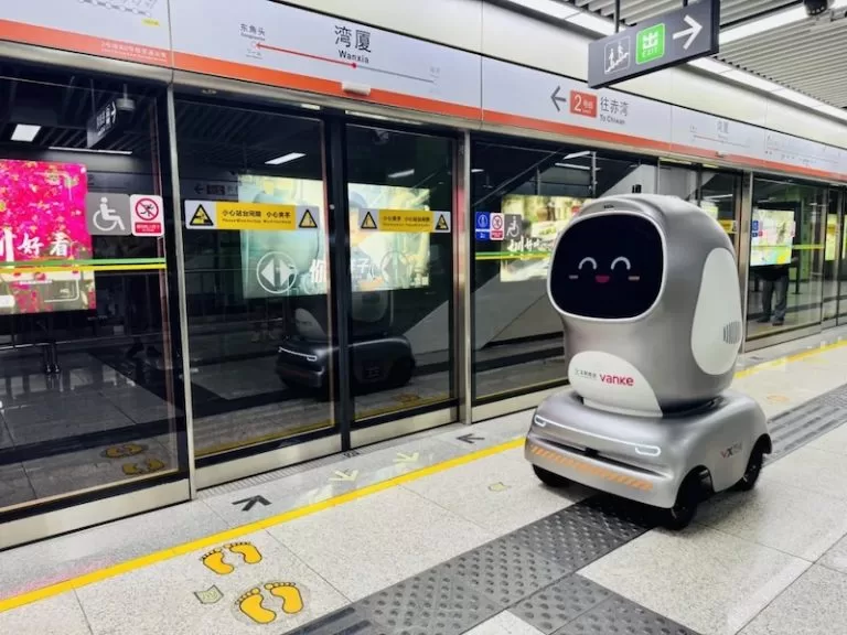 Penguin robots paddle through Dubai's subway to restock shops